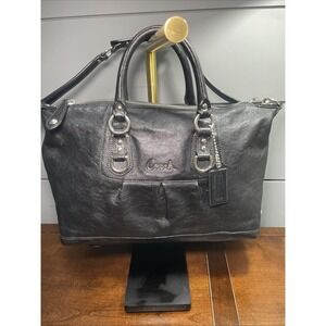 STUNNING COACH BLACK ASHLEY LEATHER TOTE/SHOPPER HANDBAG!